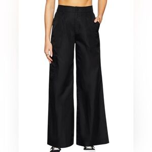 Fabletics Women's Cargo Wide Leg Pants Black Size L Pull On High Waisted Sporty